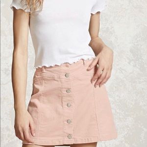 Light pink corduroy skirt